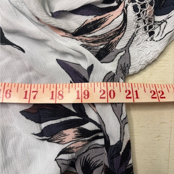 Free people White Combo Electric Orchid Tunic Tree Swing Top Size Small Floral - Picture 4 of 8